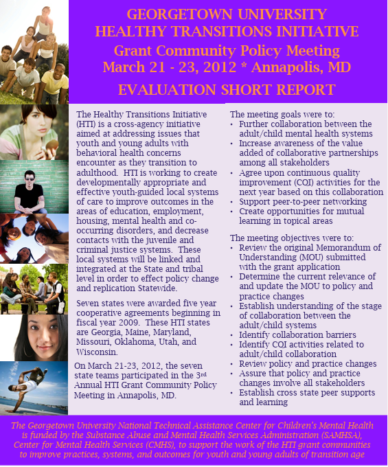 Screenshot of "HTI Grant Community Policy Meeting: Evaluation Short Report" resource.