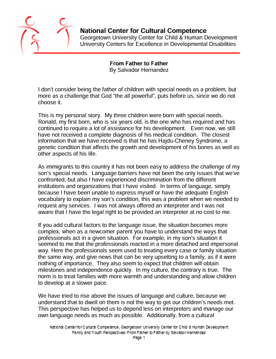 Screenshot of "Father to Father" resource.
